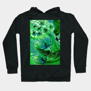 GREEN TROPICAL FLOWERS LARGE FERN PALMS TRIFFIDS ART POSTER DECO PRINT Hoodie